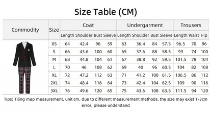 Amamiya Ren cosplay costume size chart