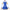 Back view of Aqua cosplay blue costume