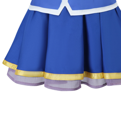 Aqua cosplay blue dress skirt details