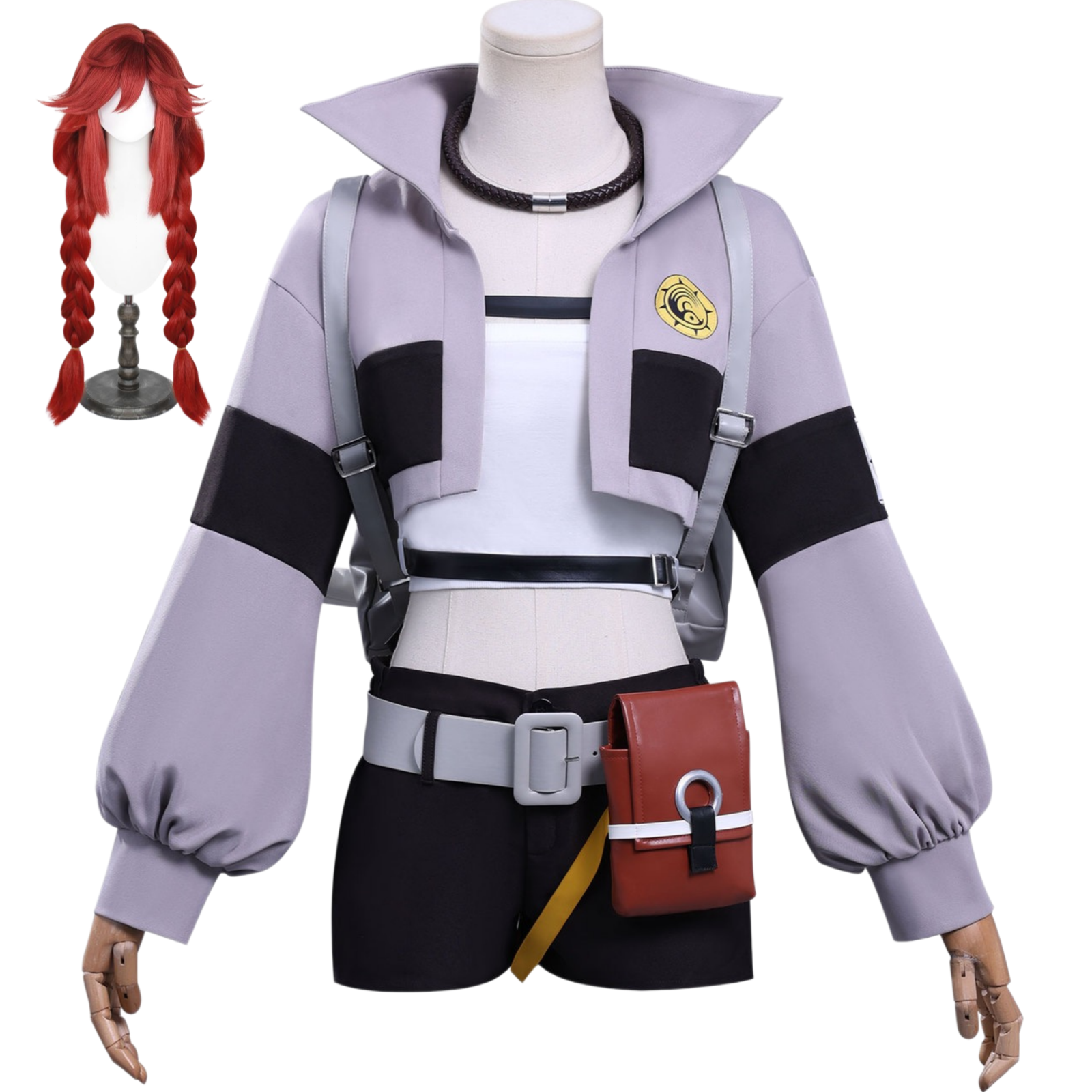 Gachiakuta Riyo cosplay costume front view with wig