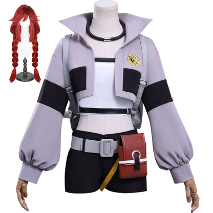 Gachiakuta Riyo cosplay costume front view with wig