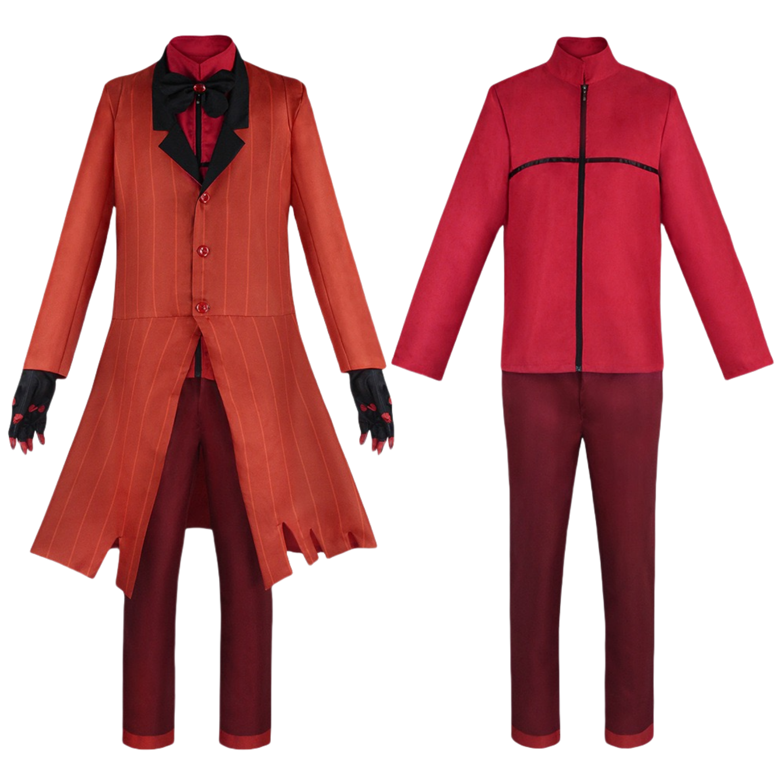 HazbinHotel Alastor cosplay red jacket suit front view