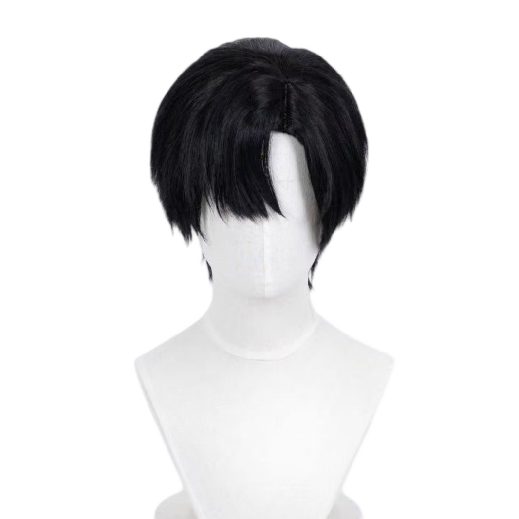 Alien Stage Ivan black short cosplay wig front view