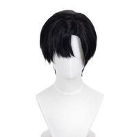 Alien Stage Ivan black short cosplay wig front view