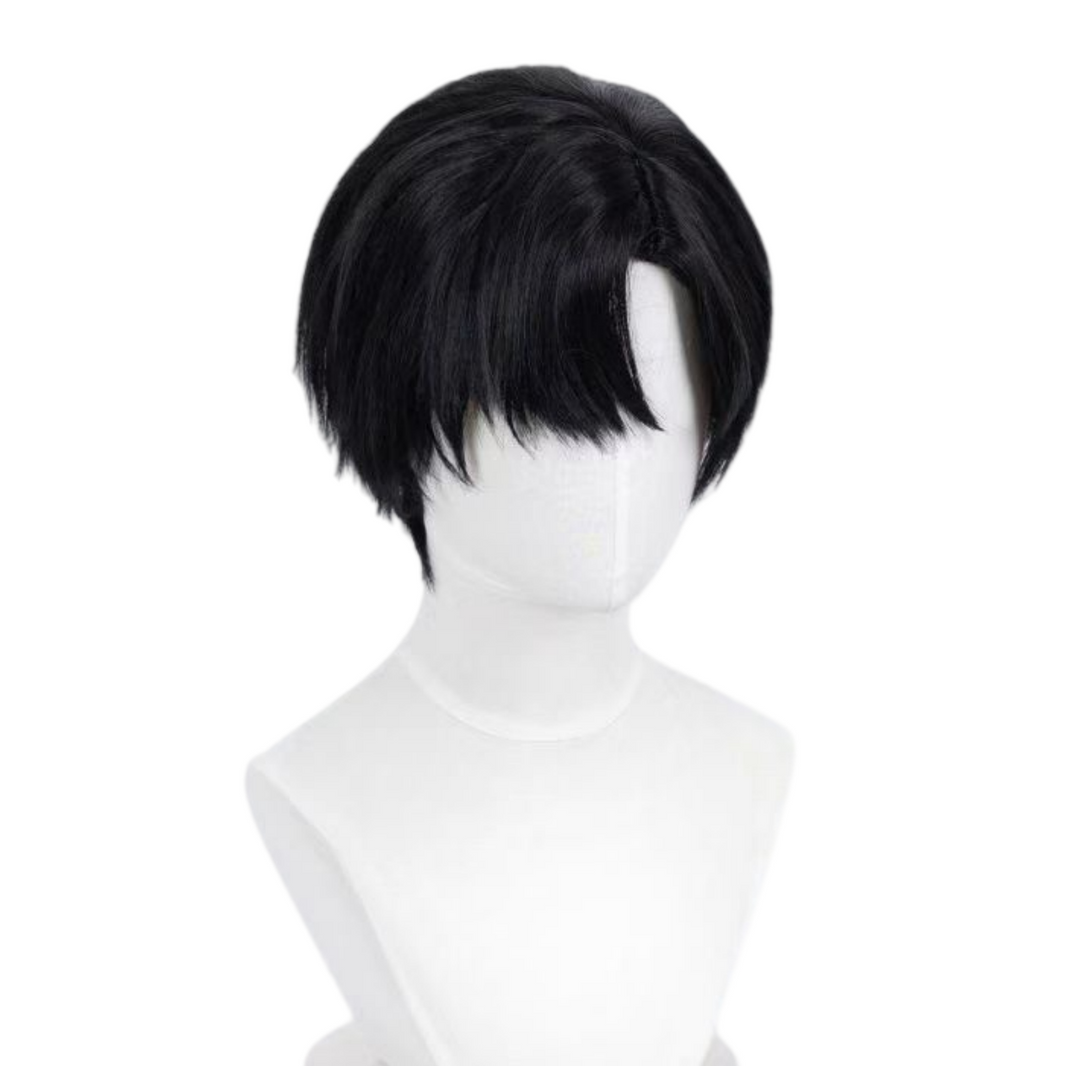 Alien Stage Ivan black short cosplay wig side view