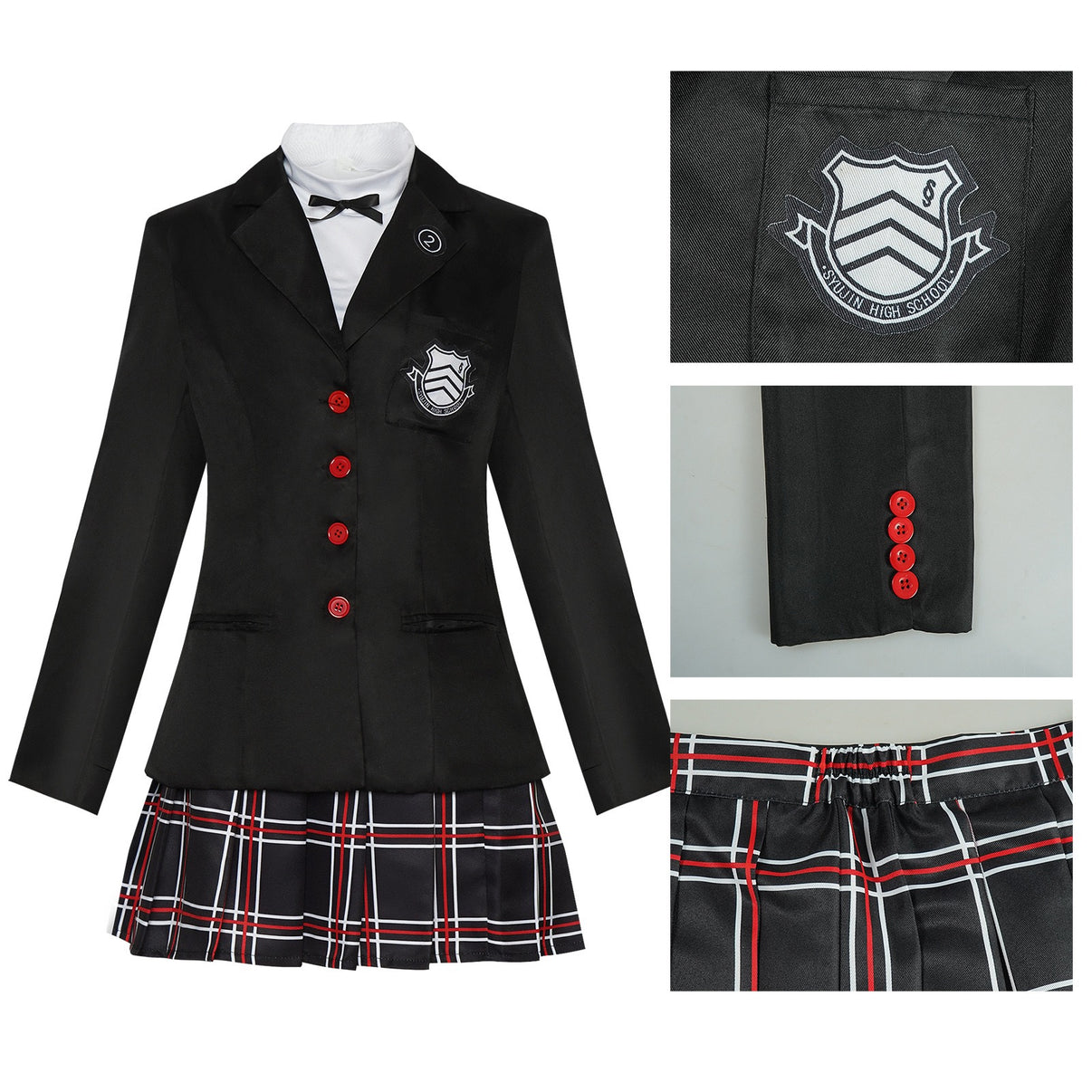 Kasumi Yoshizawa black blazer plaid skirt cosplay full set