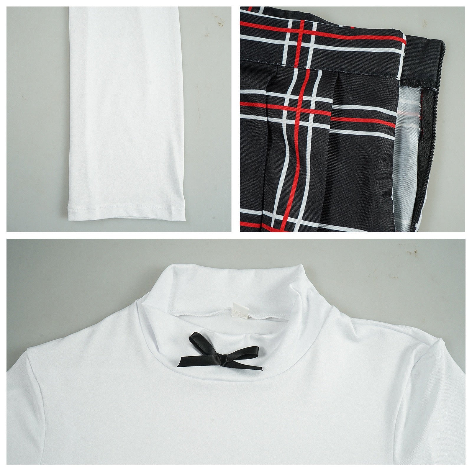 Kasumi Yoshizawa black JK uniform cosplay costume details showcase