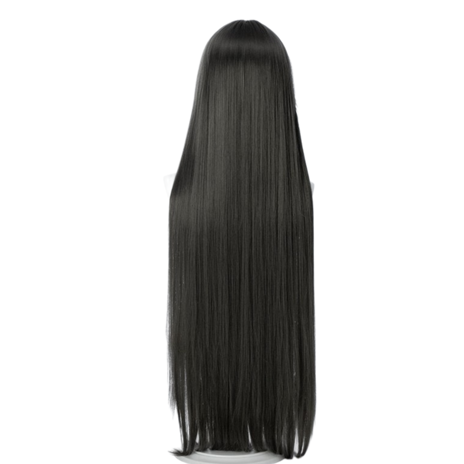 Homura Akemi black long cosplay wig back view