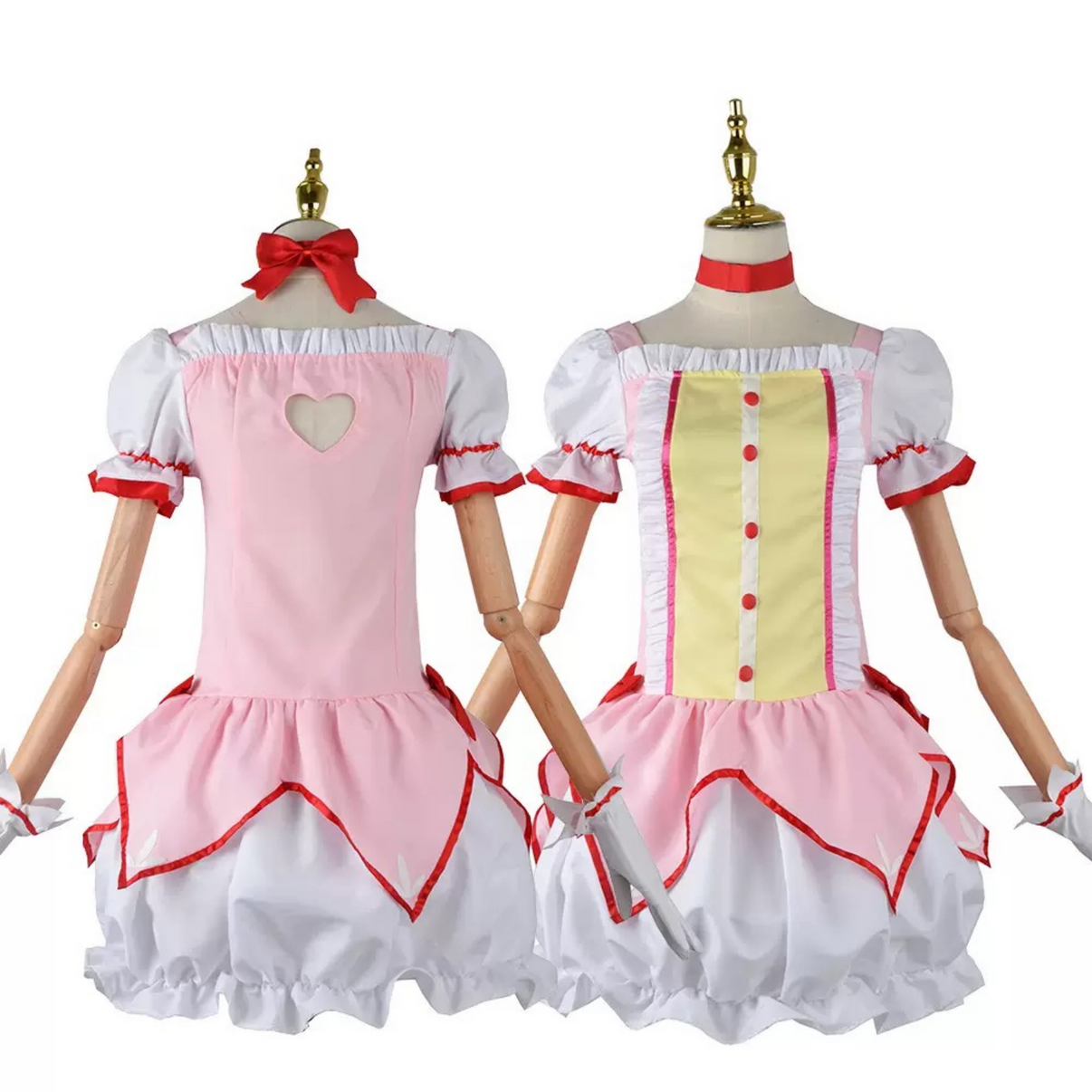 Madoka Magica cosplay dress uniform comparison display