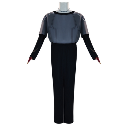 Alien Stage Till grey cosplay uniform suit front view