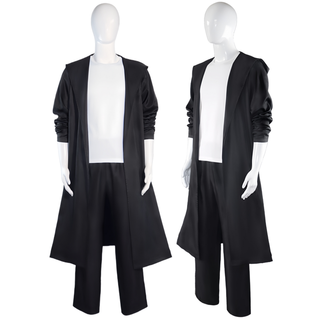 Sung Jinwoo cosplay uniform front view and side view