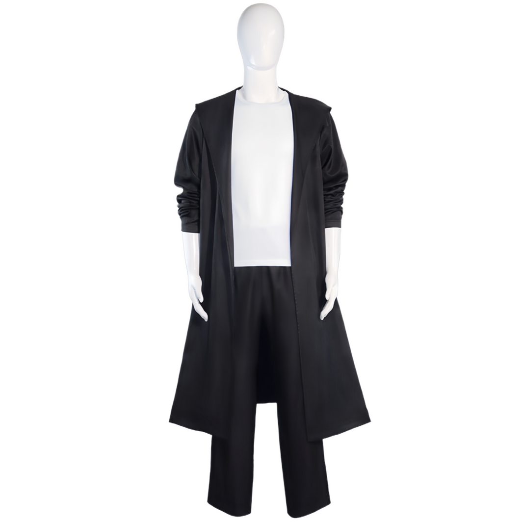 Sung Jinwoo cosplay black long uniform full set front view