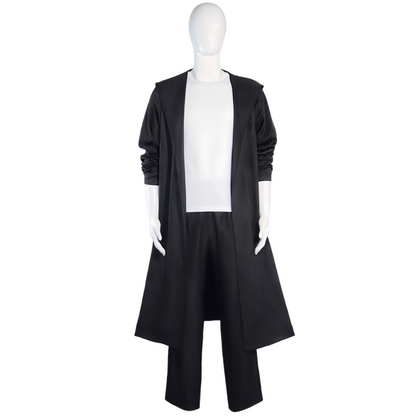 Sung Jinwoo cosplay black long uniform full set front view