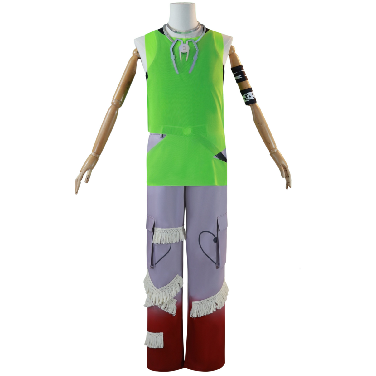Alien Stage Till green vest cosplay costume front view