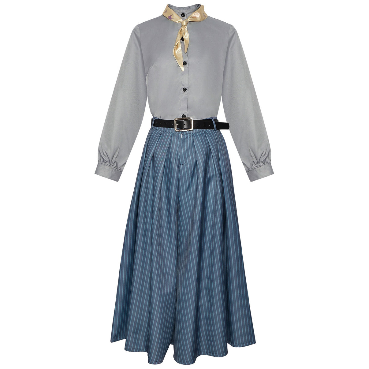 Muichiro Tokito cosplay kimono grey blue hakama front view