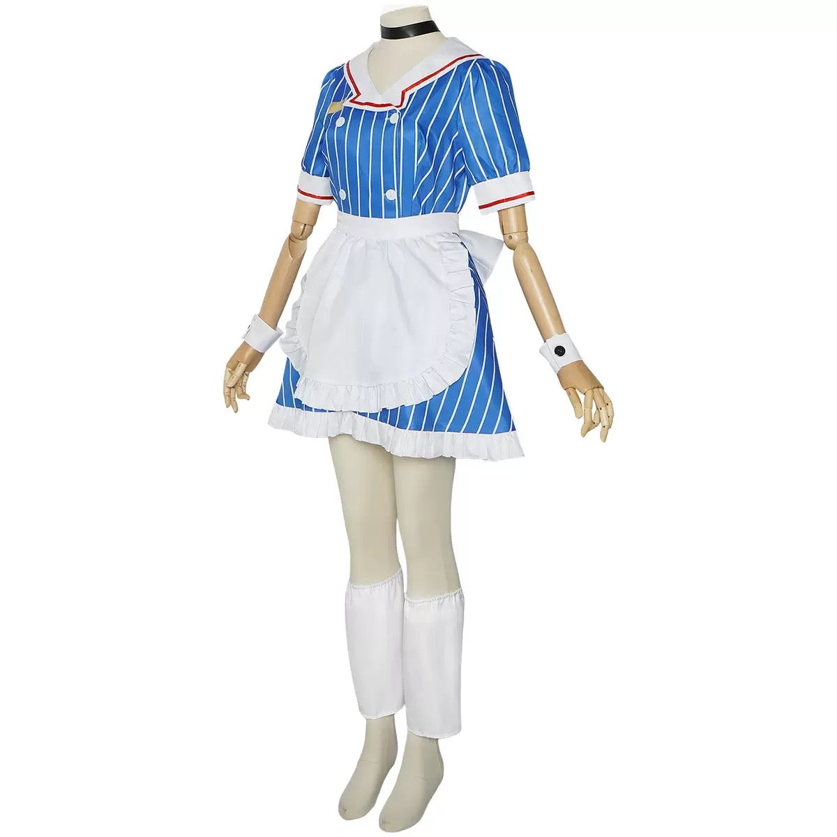 Vocaloid blue JK maid cosplay costume side view