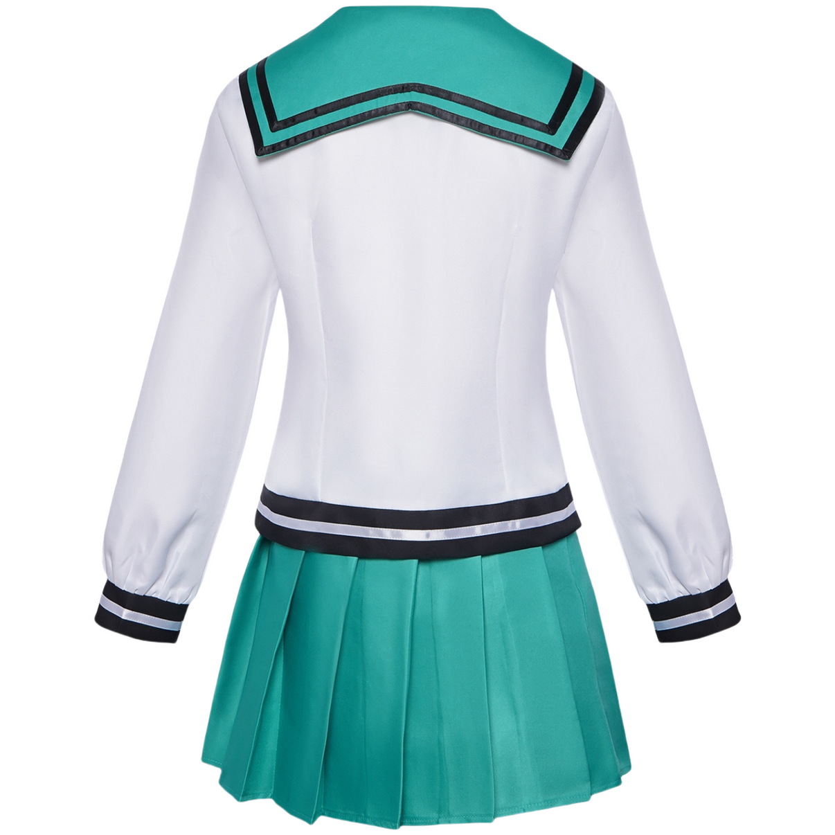 saiki k teruhashi kokomi cosplay school uniform green jk sailor costume back display