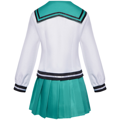 saiki k teruhashi kokomi cosplay school uniform green jk sailor costume back display