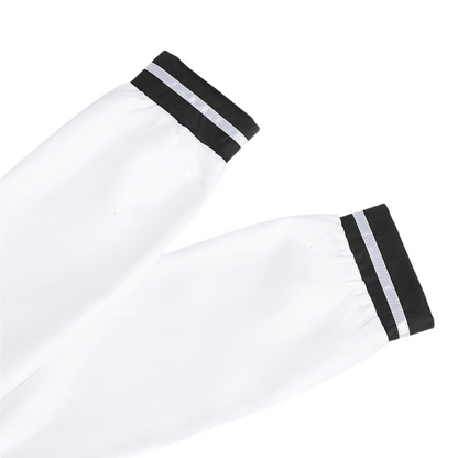 teruhashi kokomi cosplay green jk school uniform long sleeve striped cuff close up