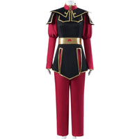 azula red black gold trim uniform full costume without wig