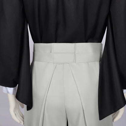 adjustable back waistband hook and loop hakama cos detail