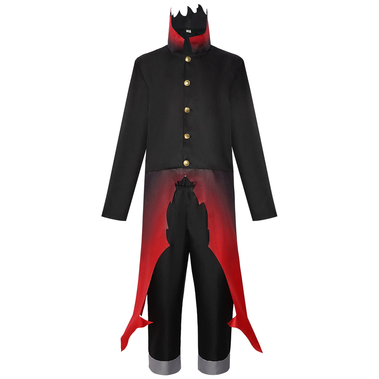 dan da dan okarun cosplay uniform flame gradient long coat pants anime character costume front shot