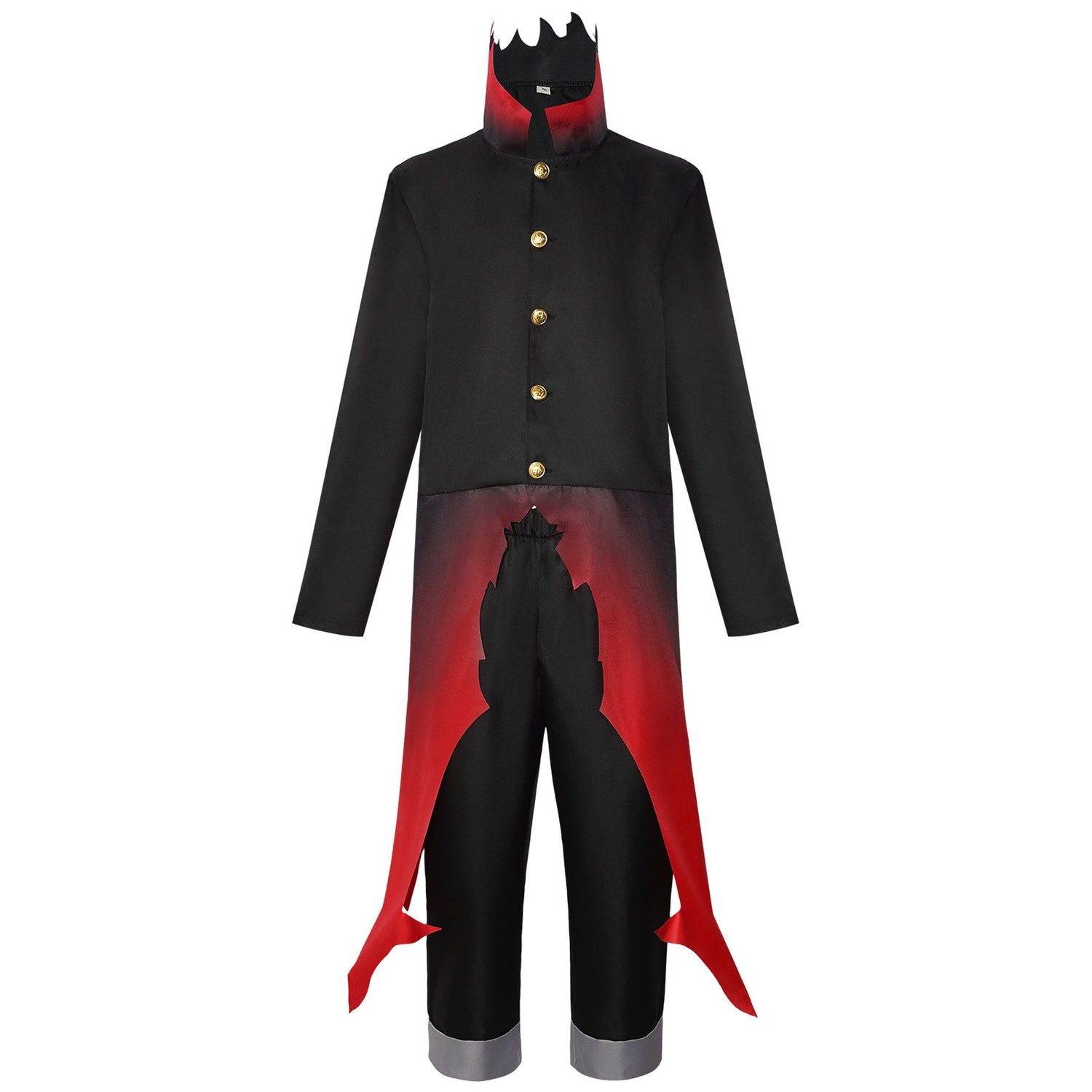 dan da dan okarun cosplay uniform flame gradient long coat pants anime character costume front shot