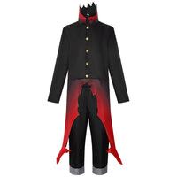 dan da dan okarun cosplay uniform flame gradient long coat pants anime character costume front shot