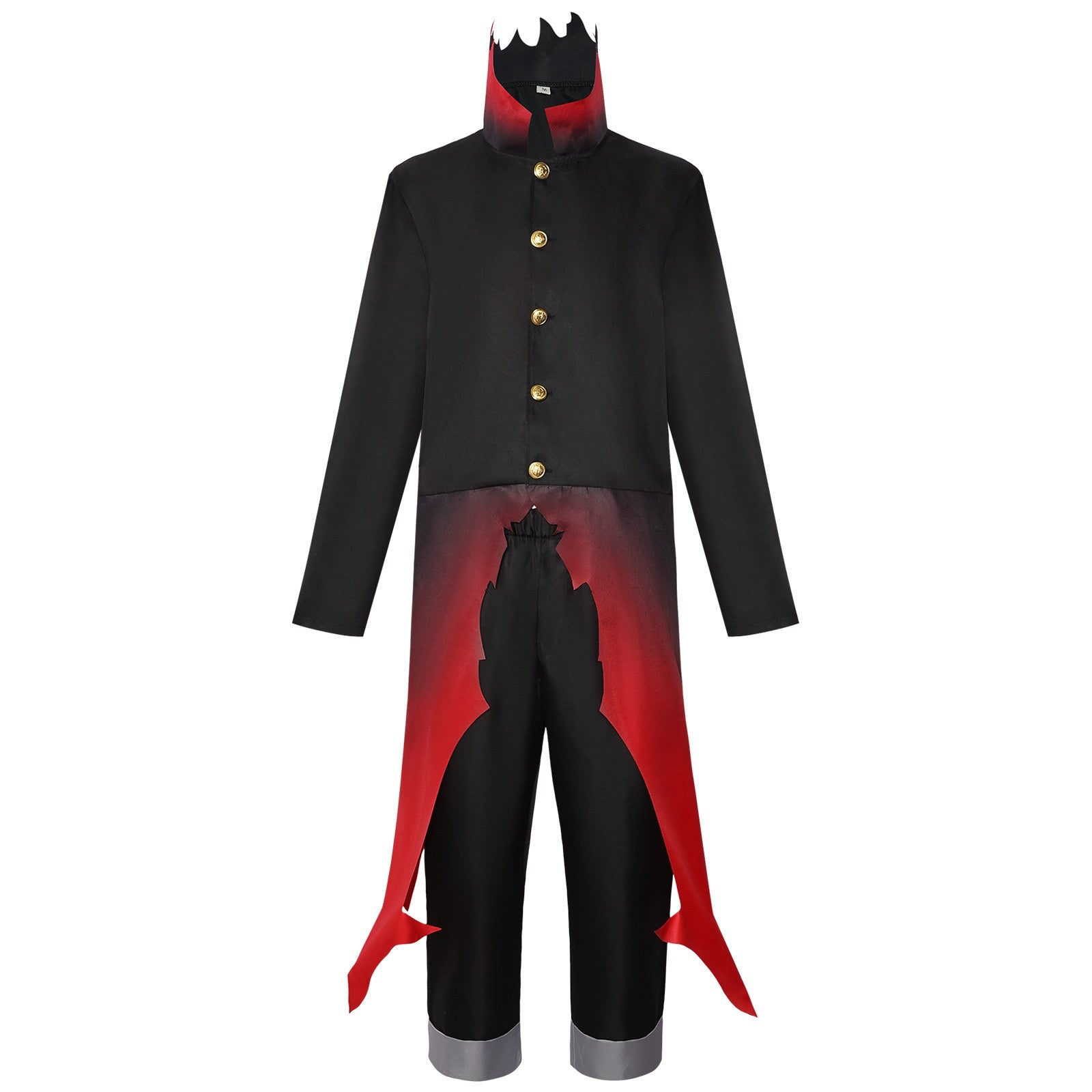 dan da dan okarun cosplay uniform flame gradient long coat pants anime character costume front shot