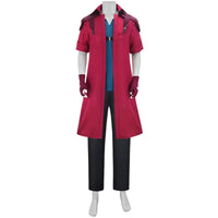 devil may cry dante cosplay costume red long coat full outfit front view
