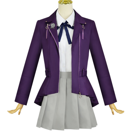 Kirifuji Nozomi purple blazer JK cosplay costume front view