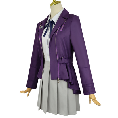Kirifuji Nozomi purple blazer JK cosplay costume side view