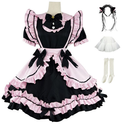 Female cute sweet French maid outfit complete set