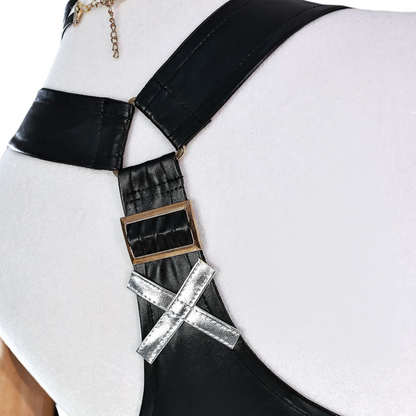 Jinxx cosplay purple costume back details