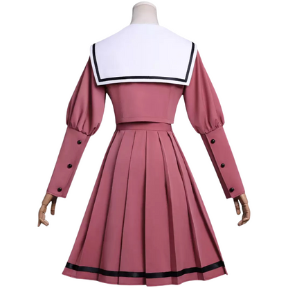 Waguri Kaoruko pink JK sailor cosplay dress full length back view