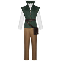 tangled flynn rider cos costume green vest full front display