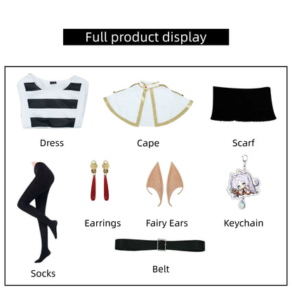 frieren cosplay costume elf ears earring props