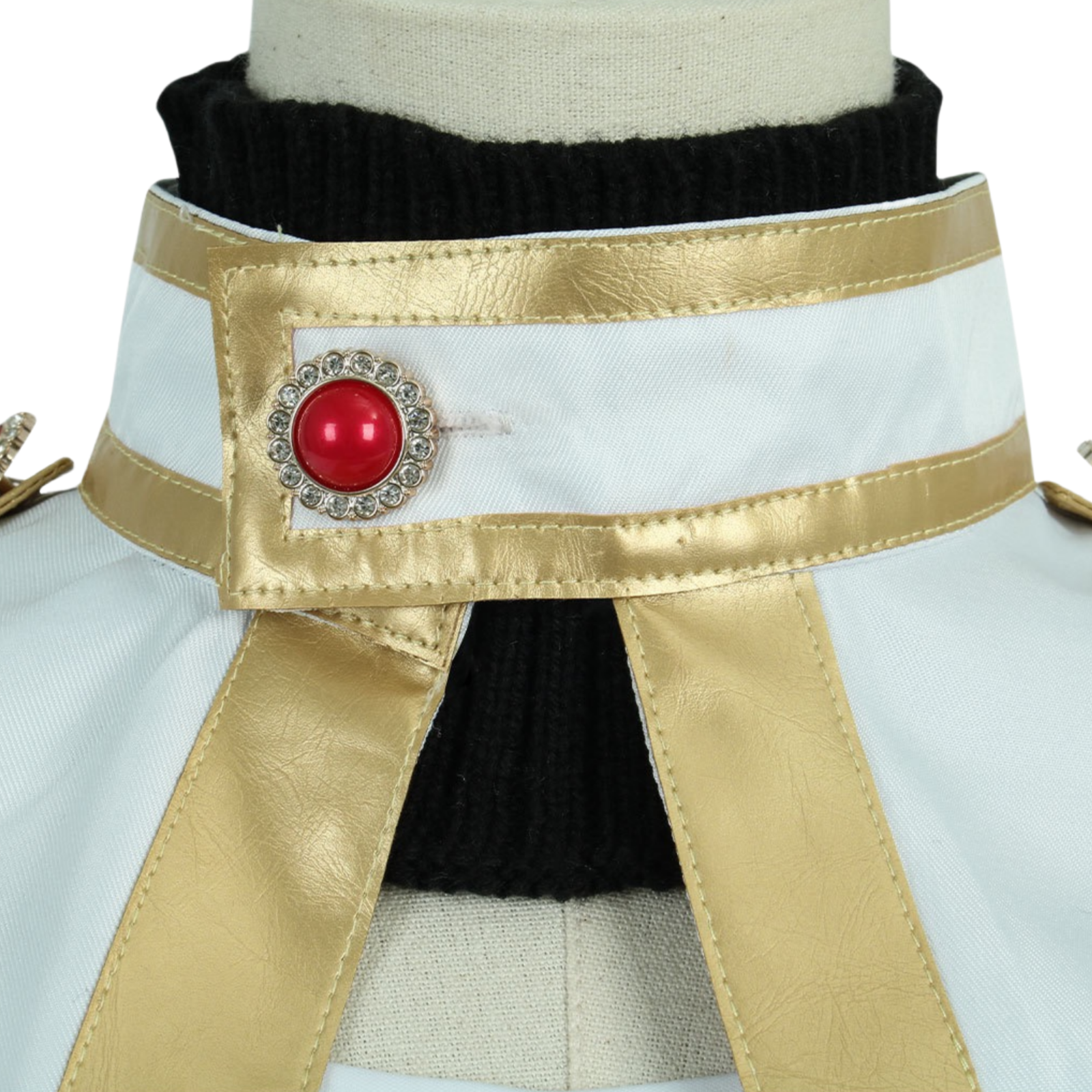 frieren cosplay costume red gem cape trim