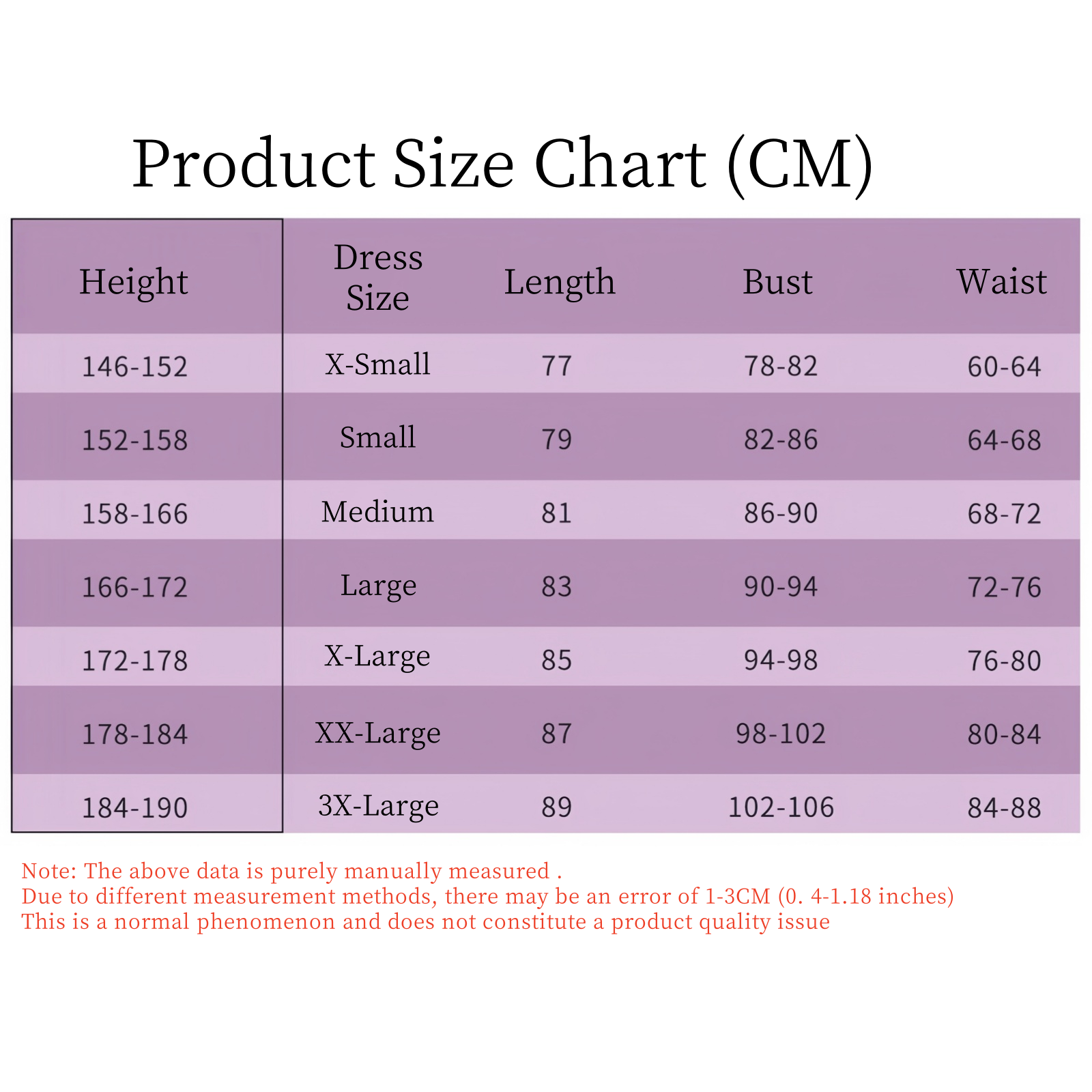 frieren cosplay costume size chart