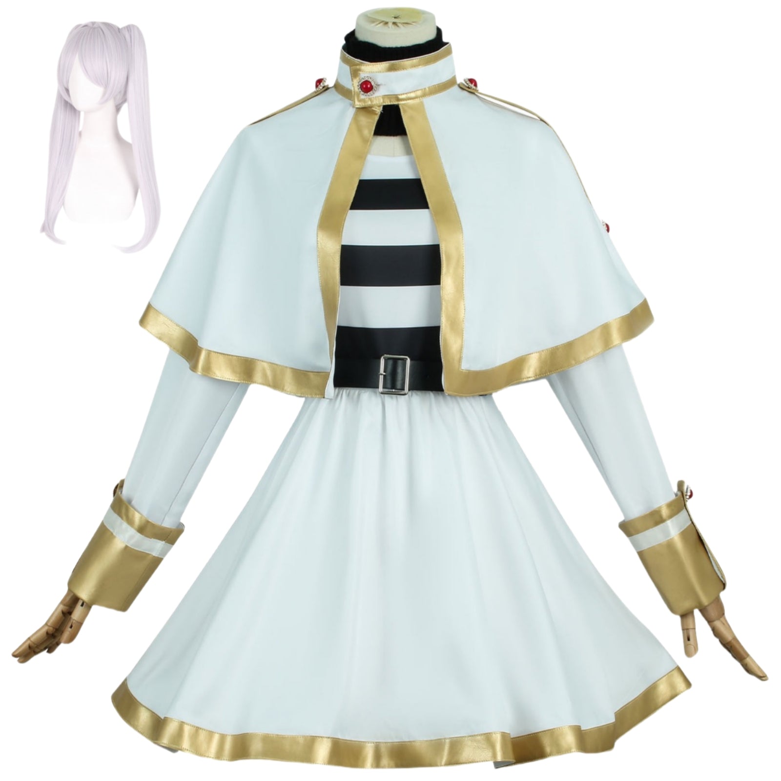 frieren cosplay costume twin tail wig full outfit