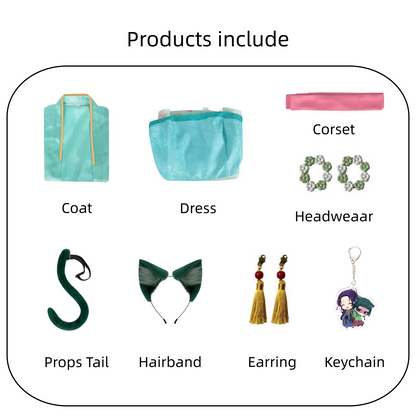 Maomao cosplay included accessories - earrings, headband, keychain