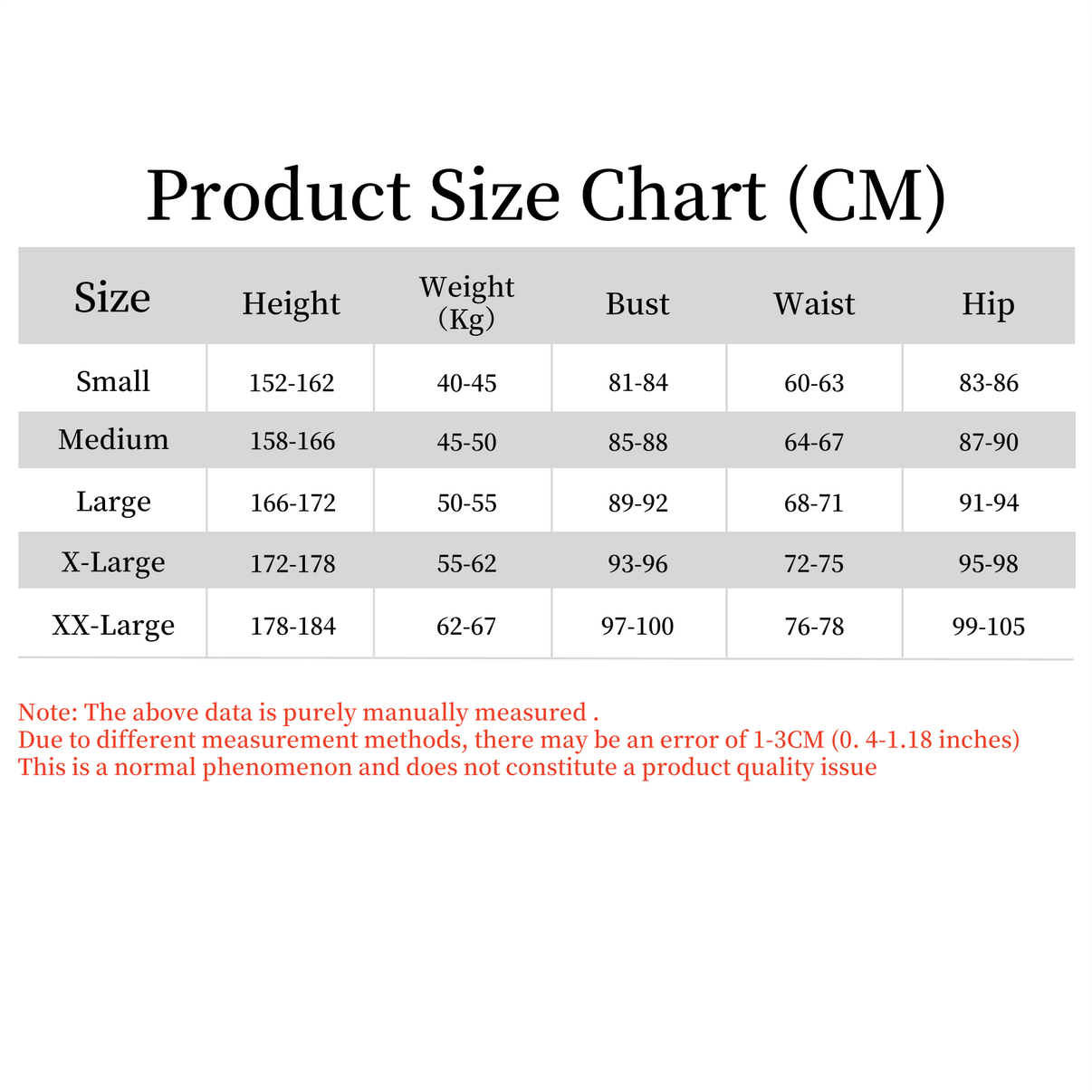 Maomao cosplay size chart reference