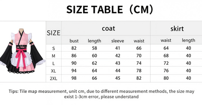 Komazawa Noi cosplay size chart reference