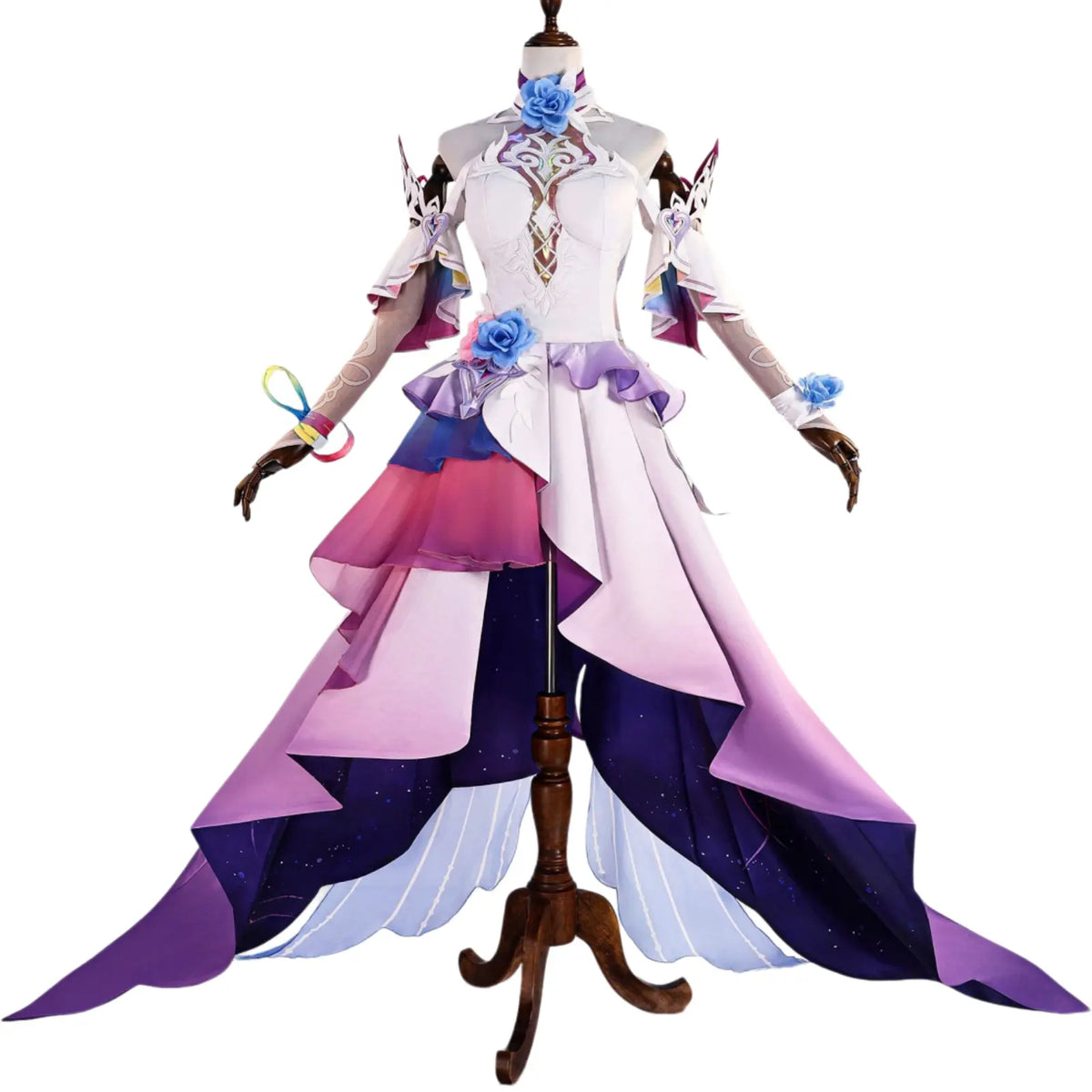 honkai star rail cyrene cosplay costume full front view on dress form