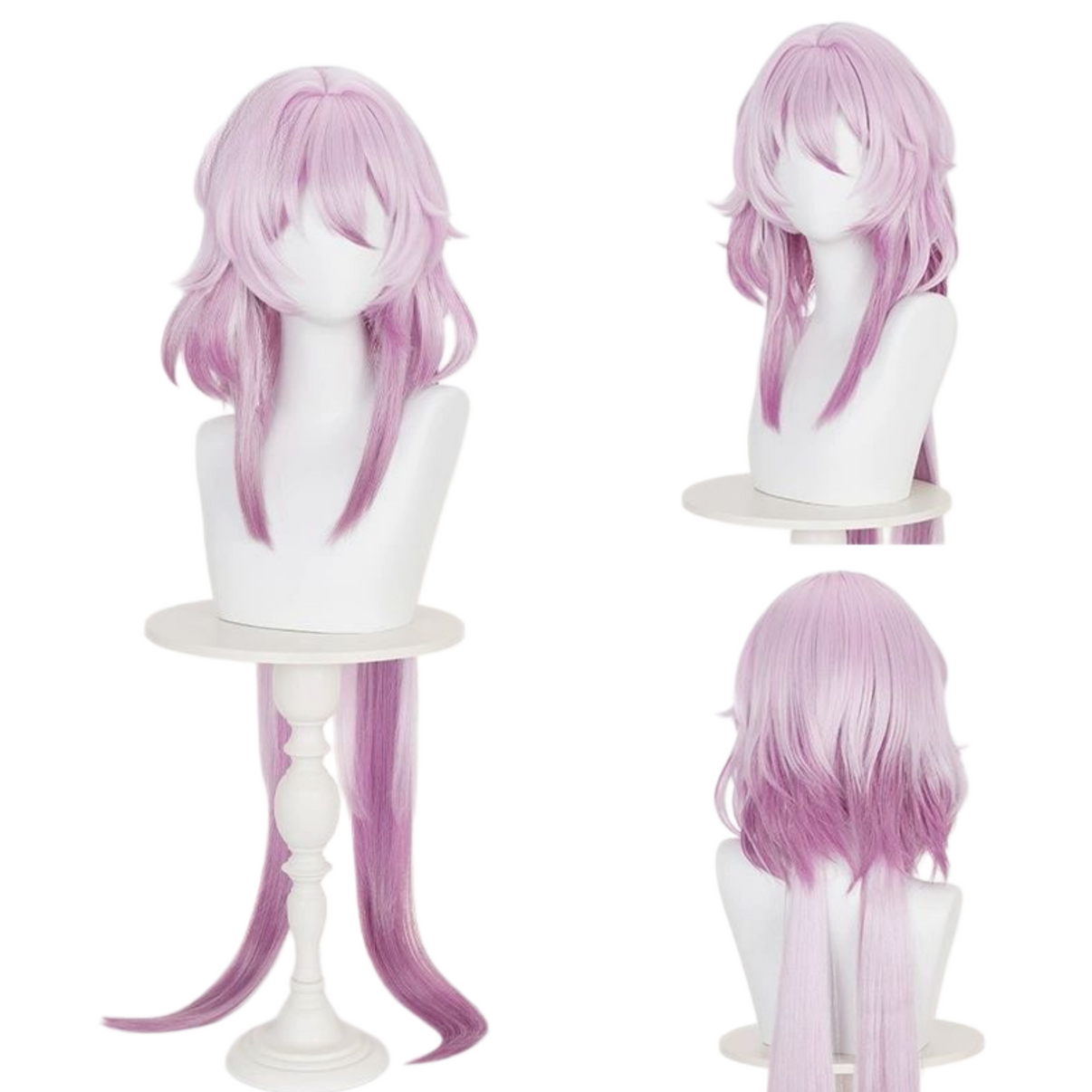 Honkai Star Rail March 7th cosplay wig multi-angle view