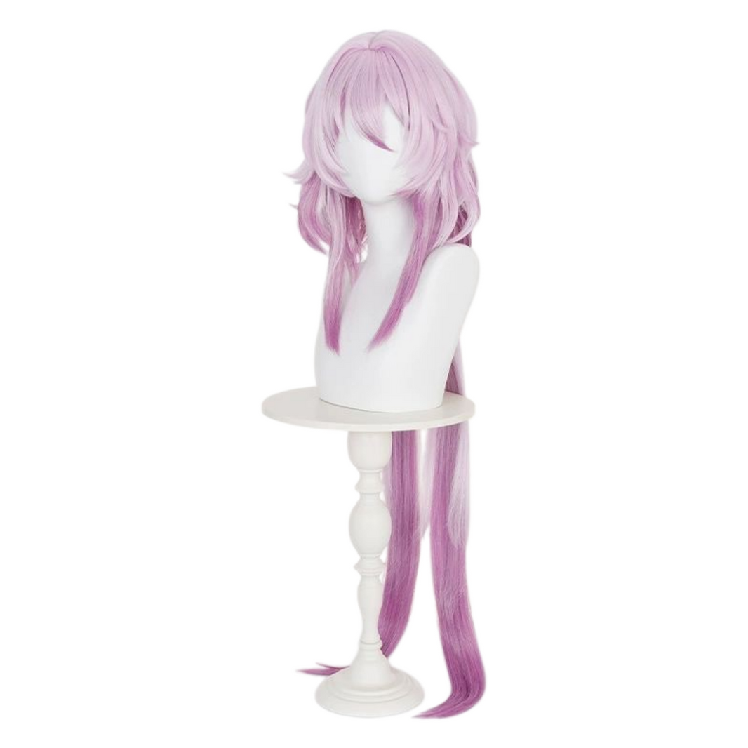 HSR March 7th pink to purple gradient cosplay wig side view