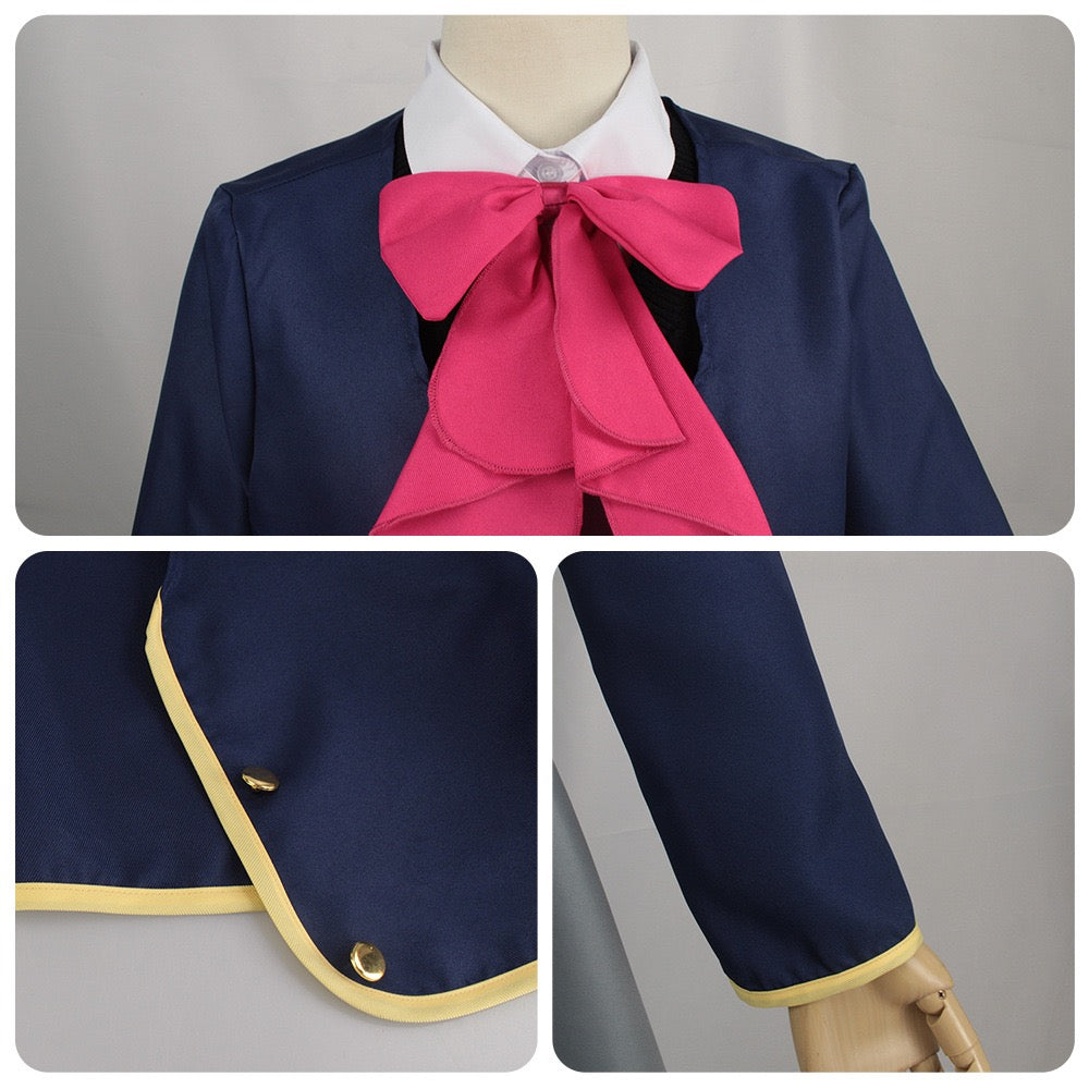 oshi no ko rubii jk uniform bow trim cuff detail shot