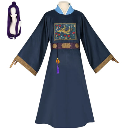 the apothecary diaries jinshi cosplay outfit with purple hair wig full set
