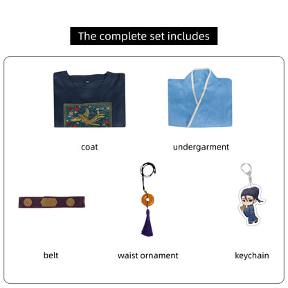 the apothecary diaries jinshi blue hanfu complete costume set includes