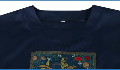 the apothecary diaries jinshi blue hanfu costume round collar close-up